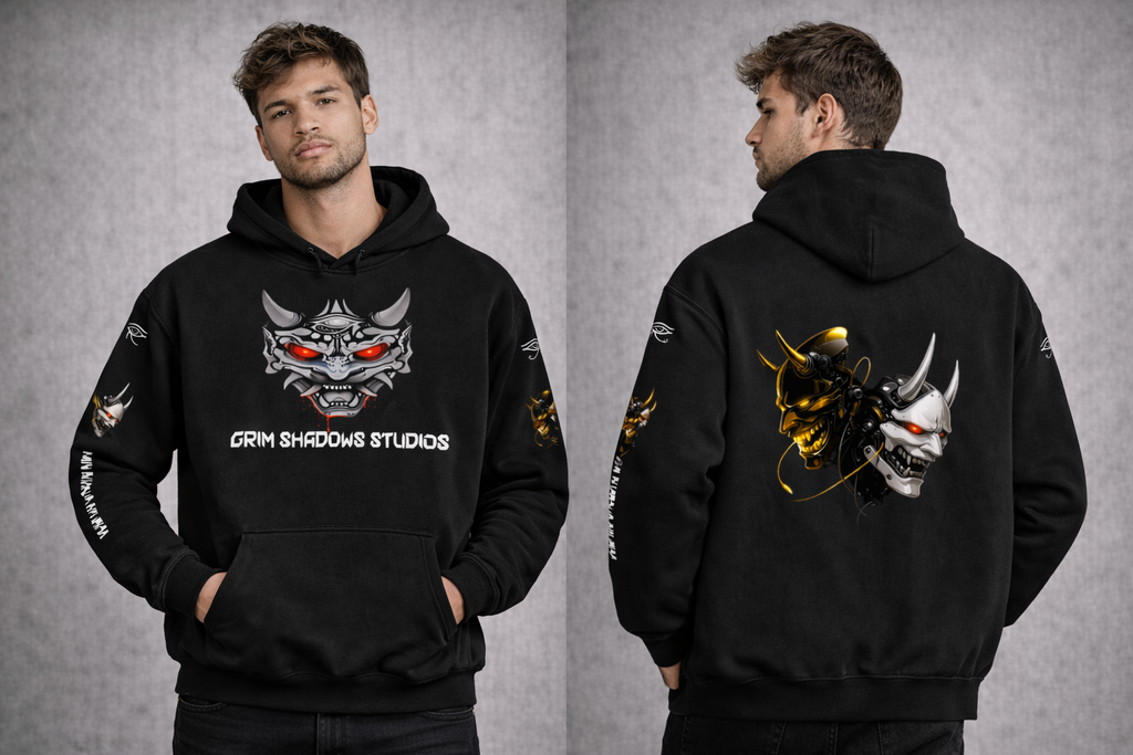 CYBER ONI GSU ERA 2. Oversize Fleeced Hoodie