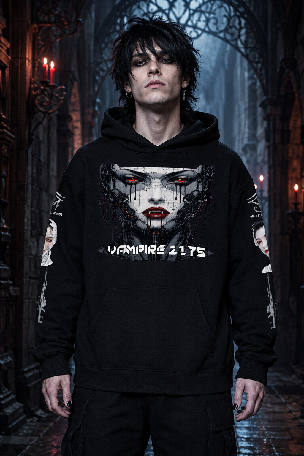 VAMPIRE 2175 - OVERSIZE FLEECED HOODIE