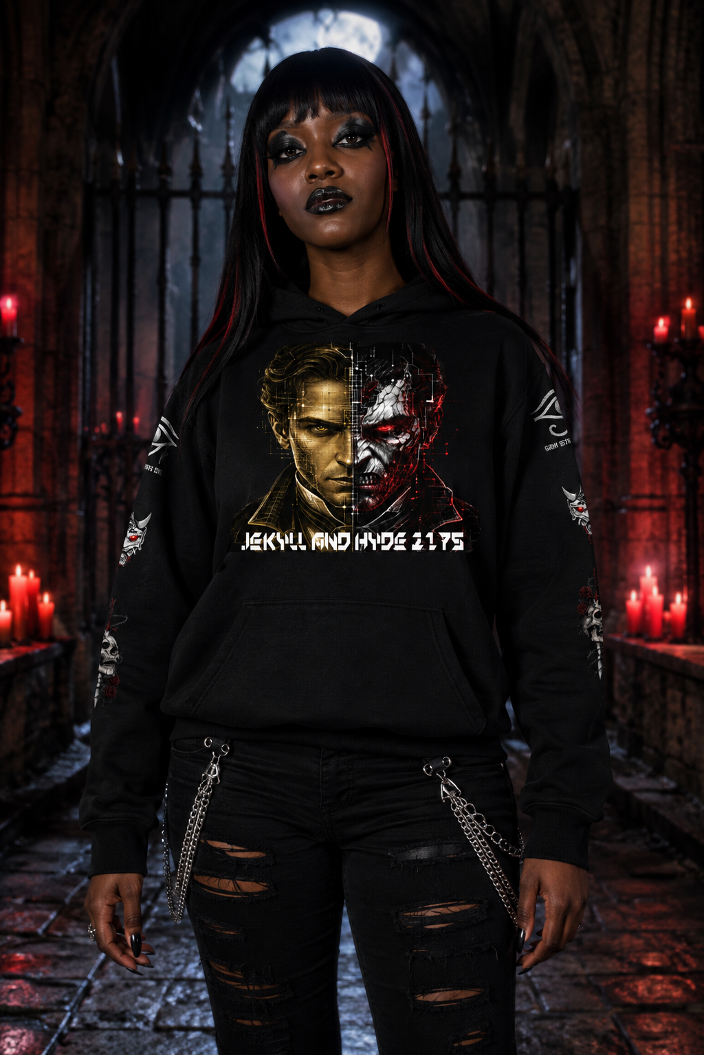JEKYLL AND HYDE 2175 - Oversize Fleeced Hoodie