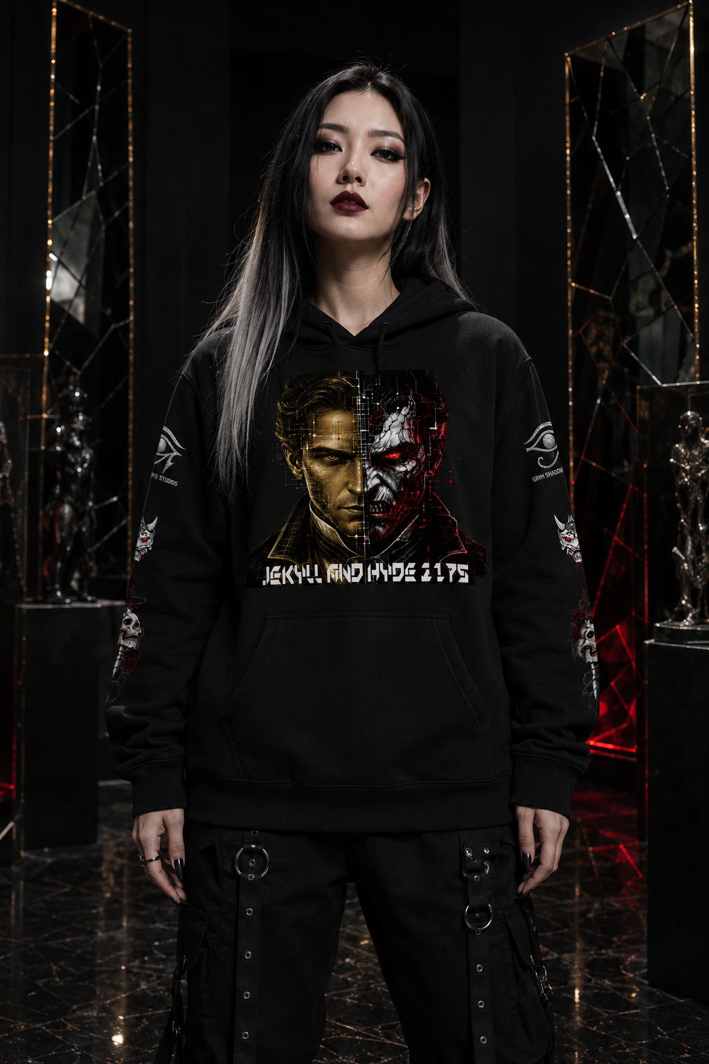 JEKYLL AND HYDE 2175 - Oversize Fleeced Hoodie