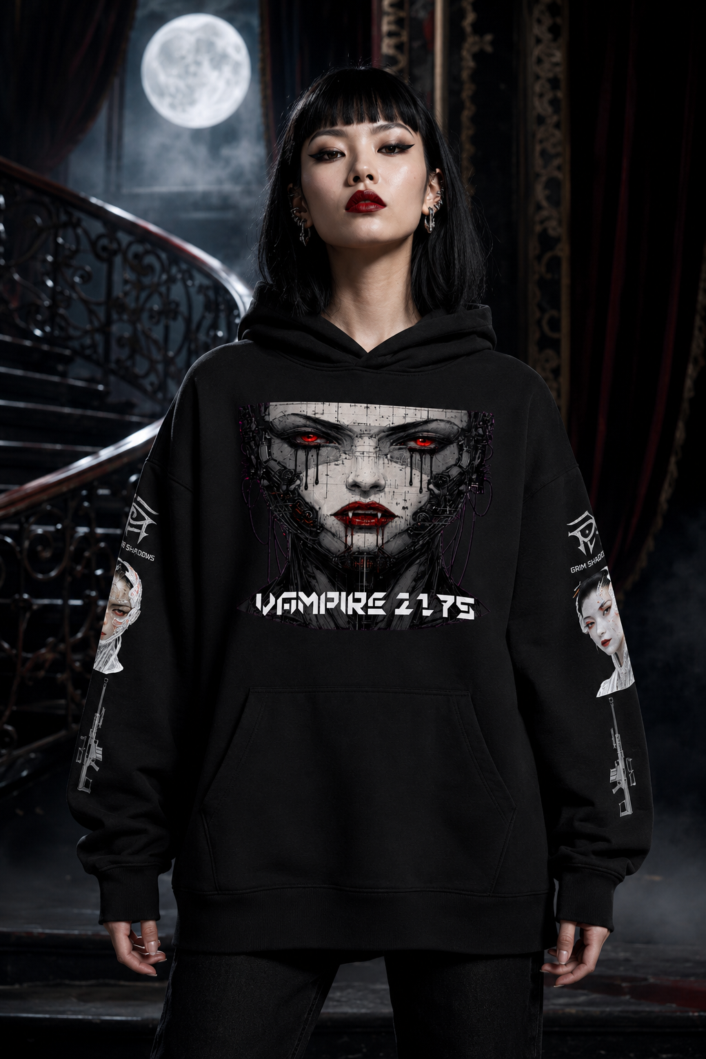 VAMPIRE 2175 - OVERSIZE FLEECED HOODIE