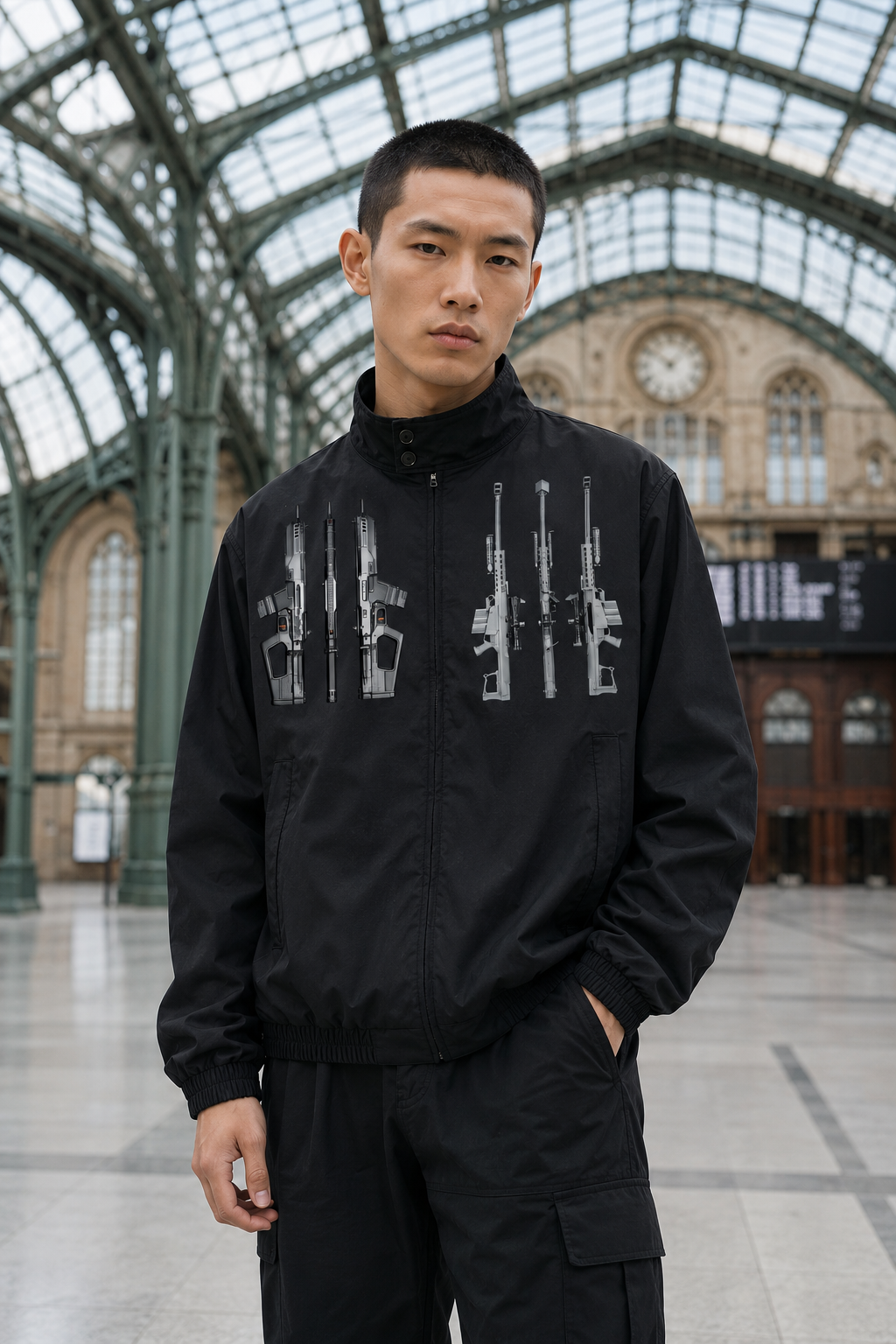 BLACK ARROW ERA 2- GUN NUT - Stand Collar Bomber Jacket