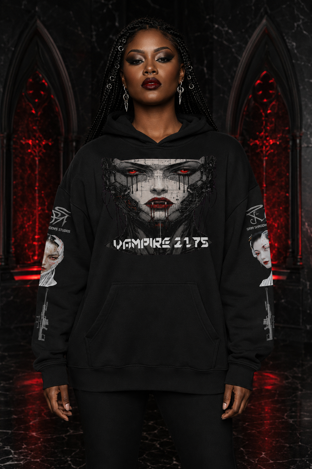VAMPIRE 2175 - OVERSIZE FLEECED HOODIE