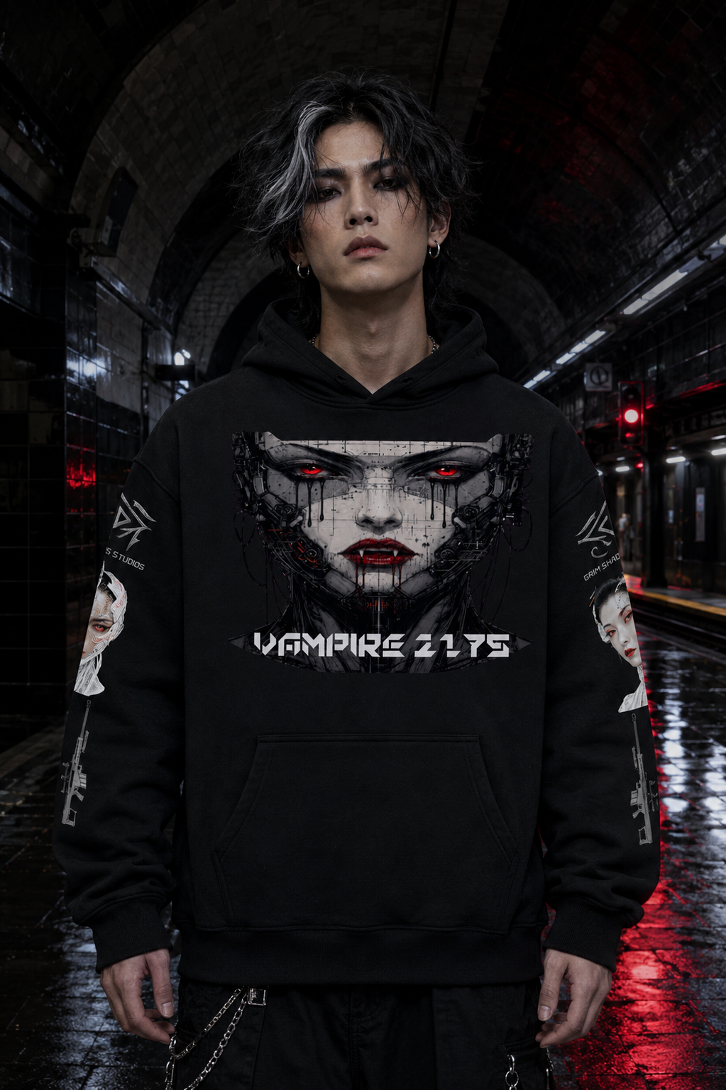 VAMPIRE 2175 - OVERSIZE FLEECED HOODIE