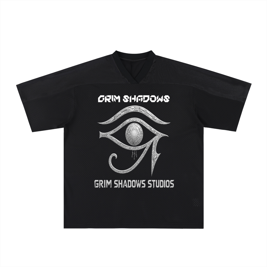 BLACK ARROW ERA 2 - THE GRIM EYE - Oversized Mesh V-Neck Soccer Jersey