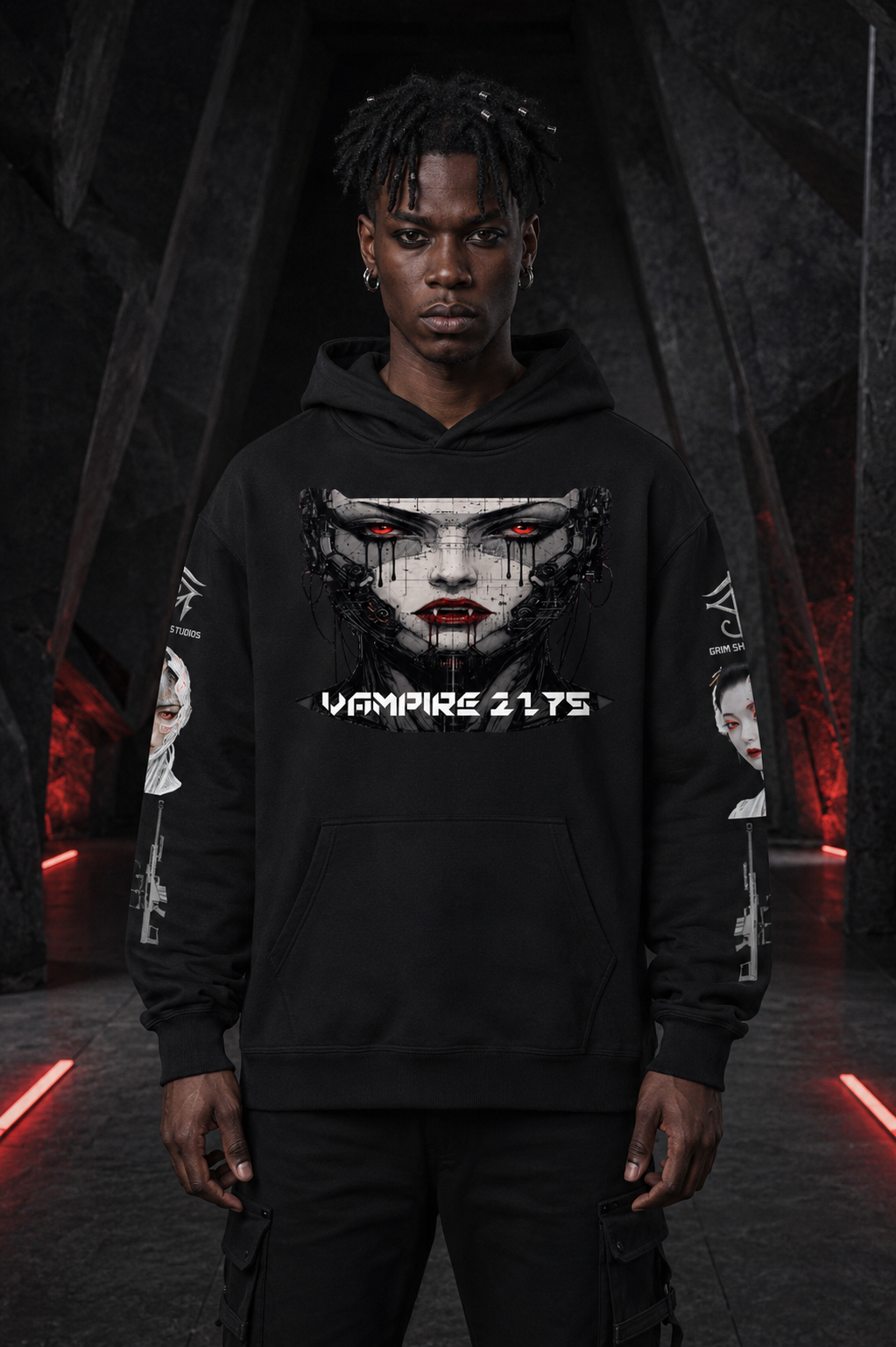 VAMPIRE 2175 - OVERSIZE FLEECED HOODIE