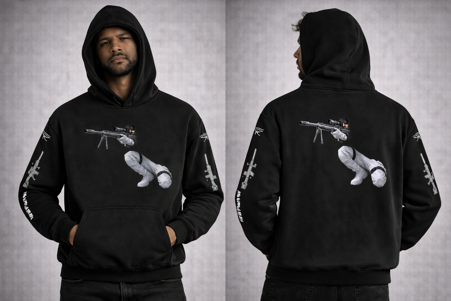 COVERT SNIPER GSU ERA 2. Oversize Fleeced Hoodie