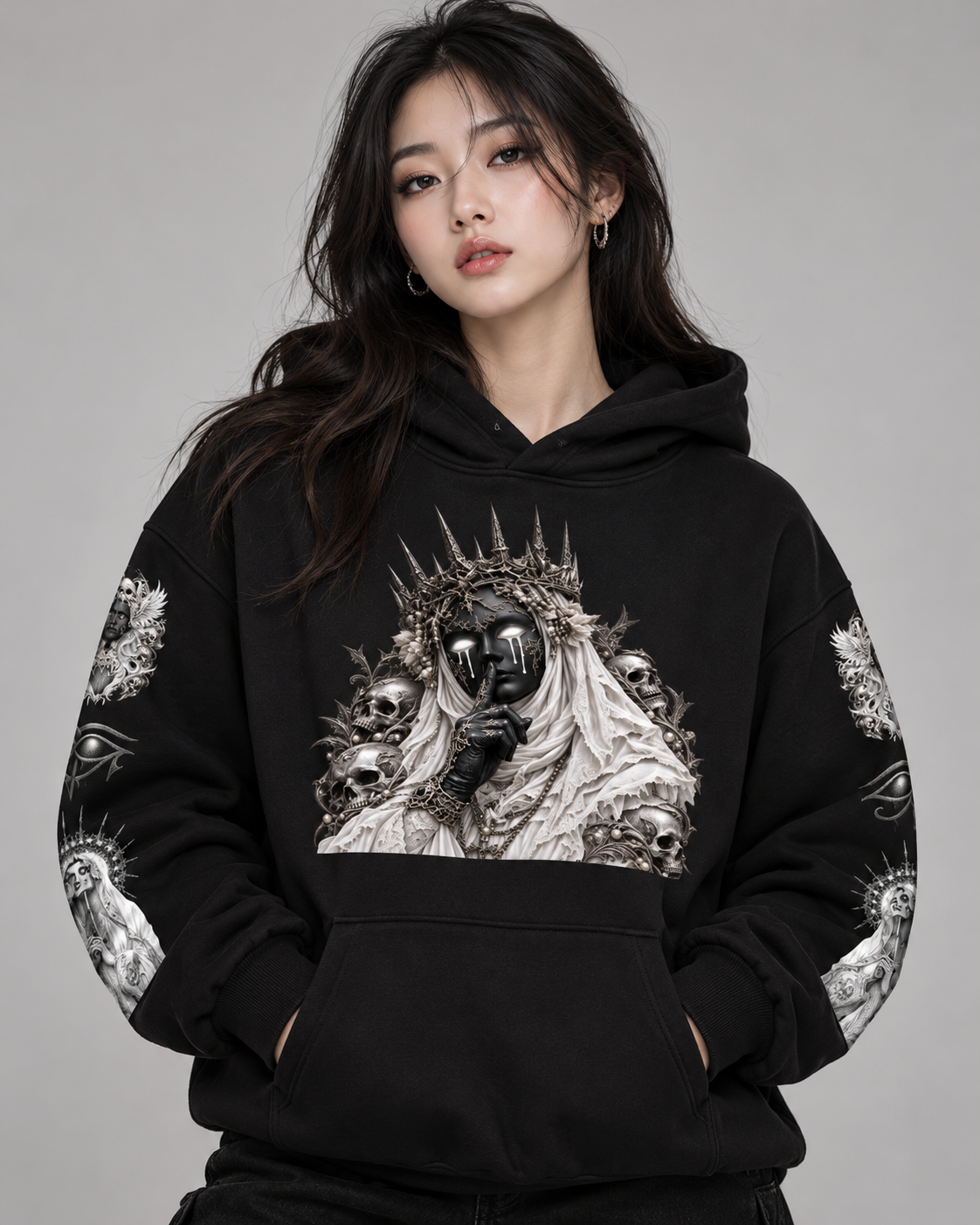 SHADOWS SILENCE - Oversize Fleeced Hoodie