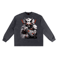 HOUSE DRAGON WHITE GSU ERA 2. Snow Washed Frayed Edge T-Shirt