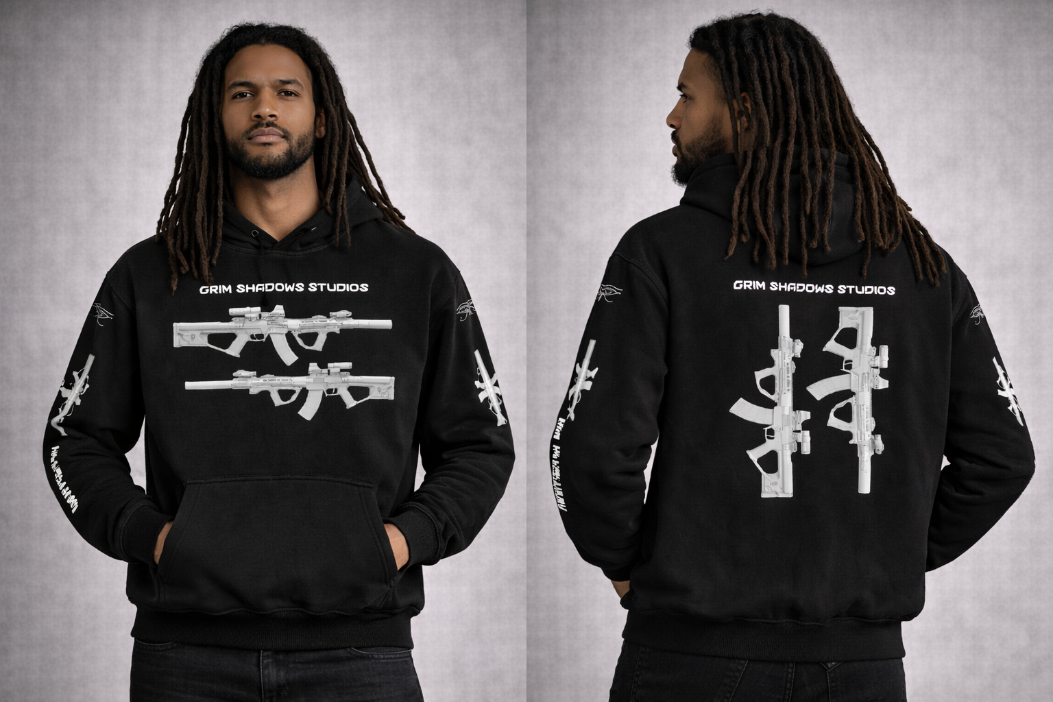 BLACK ARROW ARMS #1 GSU ERA 2. Oversize Fleeced Hoodie