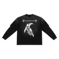 CODEX KNIGHT GSU ERA 3. Sunfade Hand-Frayed Faux Two-Piece T-Shirt