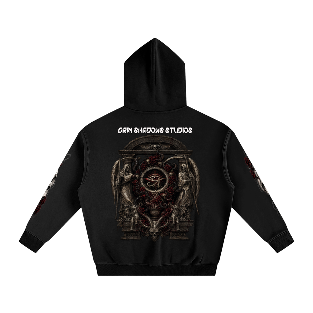 Oversize Fleeced Hoodie, DEATH AND THE GRIM EYE GSU ERA 1
