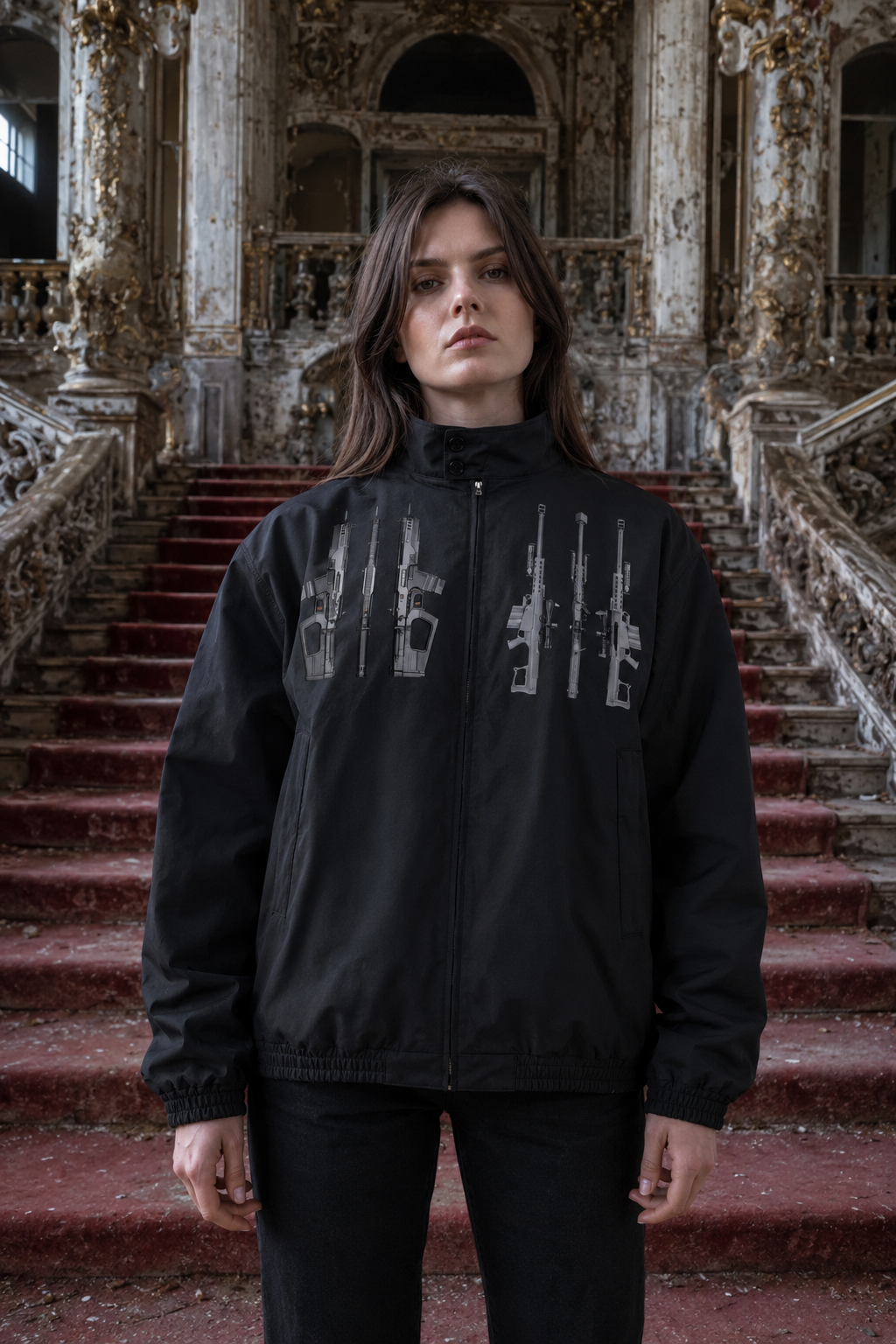 BLACK ARROW ERA 2- GUN NUT - Stand Collar Bomber Jacket