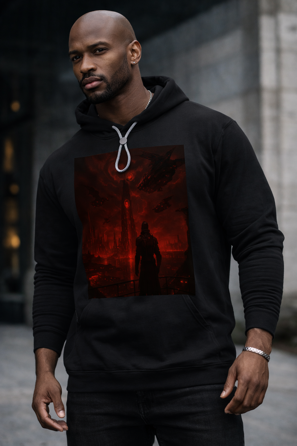 END OF DAYS GSU THE DARK AGE OF THE FUTURE ERA 3. Oversized Fleece Hoodie