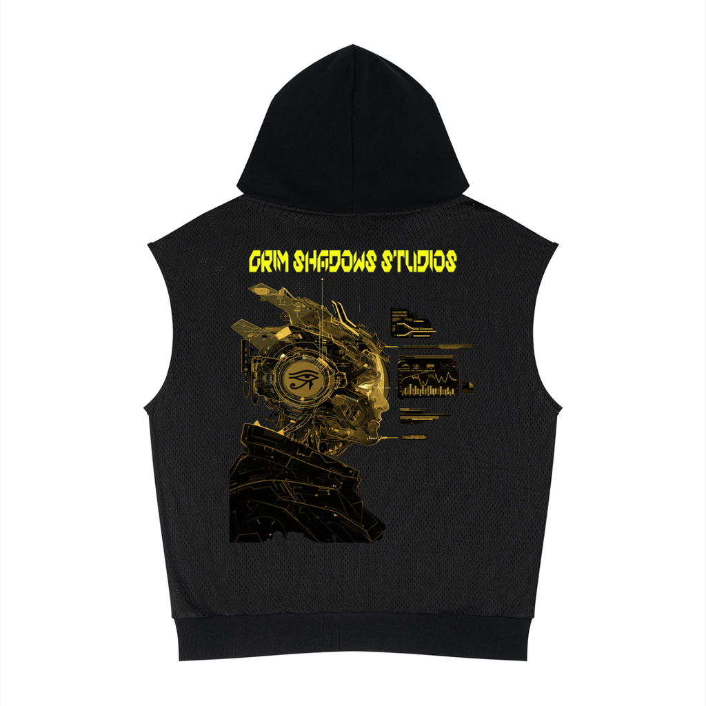 DIGITAL OVERDOSE - Unisex Panel Mesh Sleeveless Hoodie