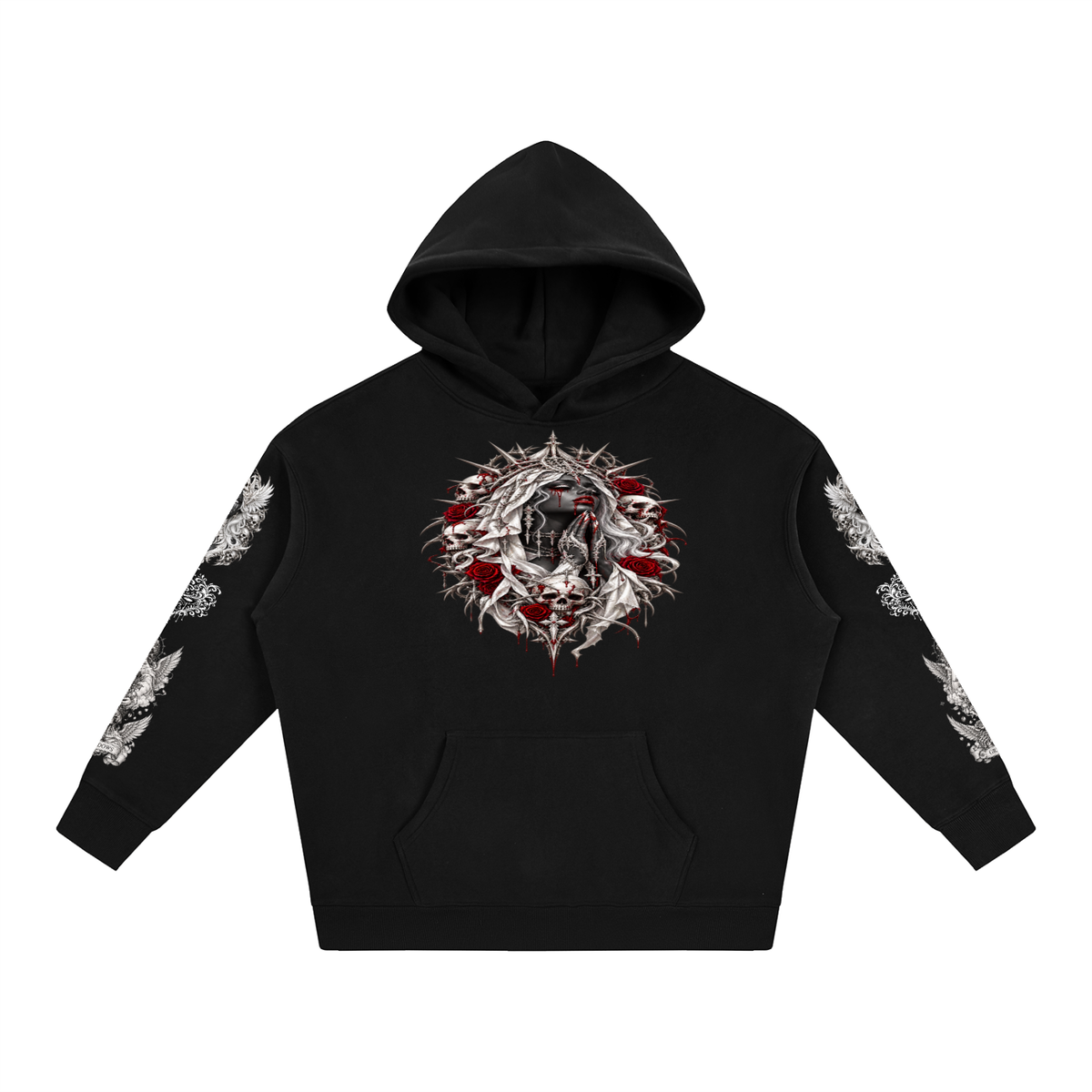 PRAYER FOR BLOOD AND SHADOWS - Oversize Fleeced Hoodie