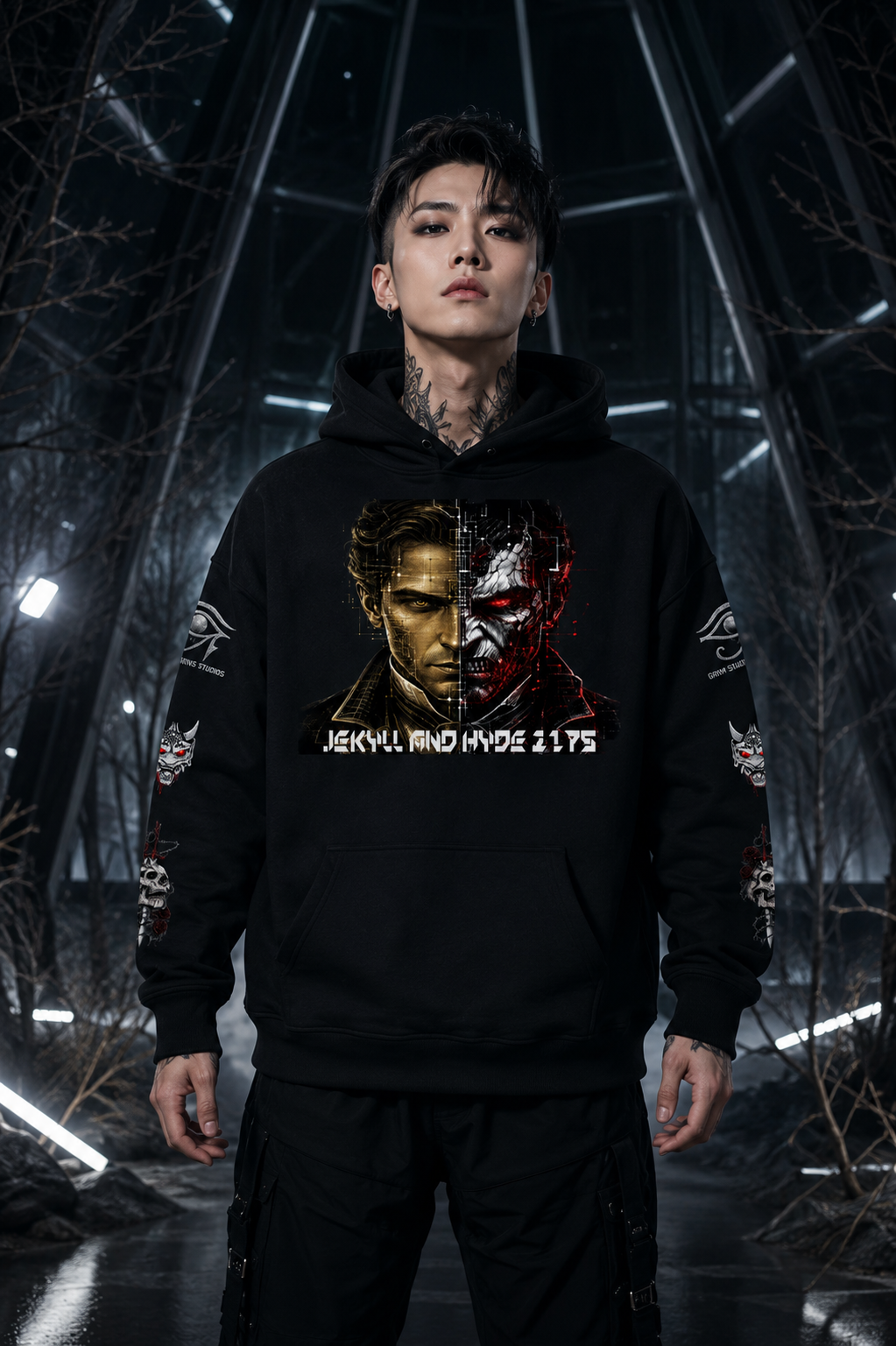 JEKYLL AND HYDE 2175 - Oversize Fleeced Hoodie
