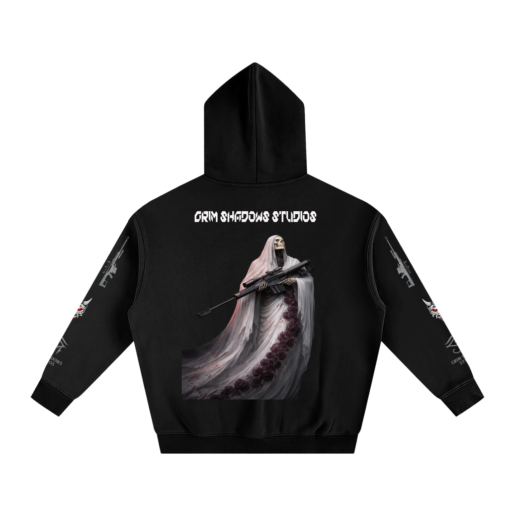 Death, Roses, Sniper Rifle GSU ERA 2. Oversize Fleeced Hoodie