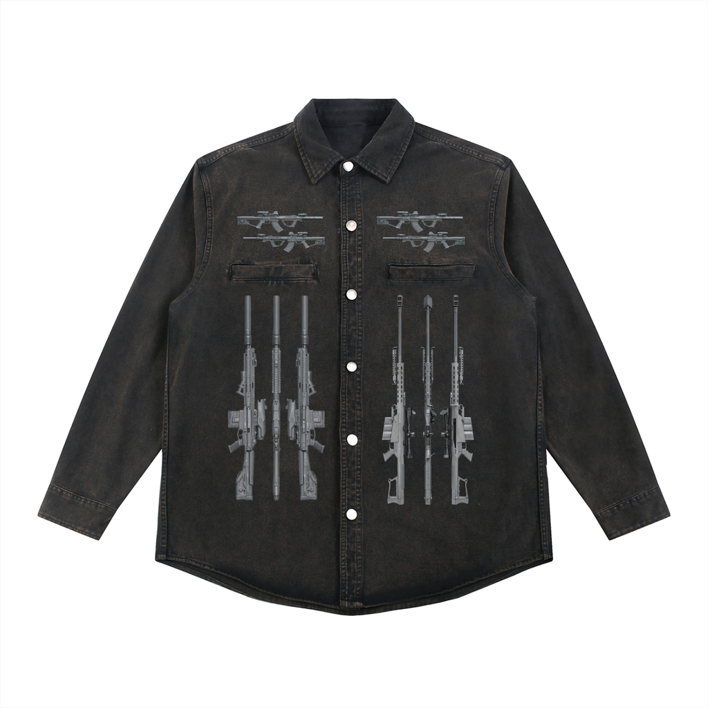 Denim Vintage Washed Heavyweight Jacket- ONI ARMS COLLECTION GSU ERA 2