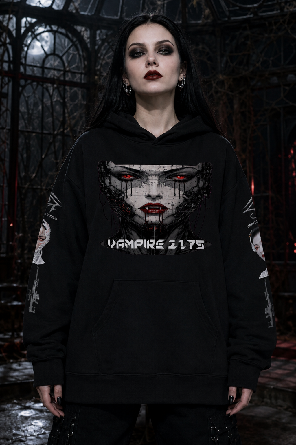 VAMPIRE 2175 - OVERSIZE FLEECED HOODIE