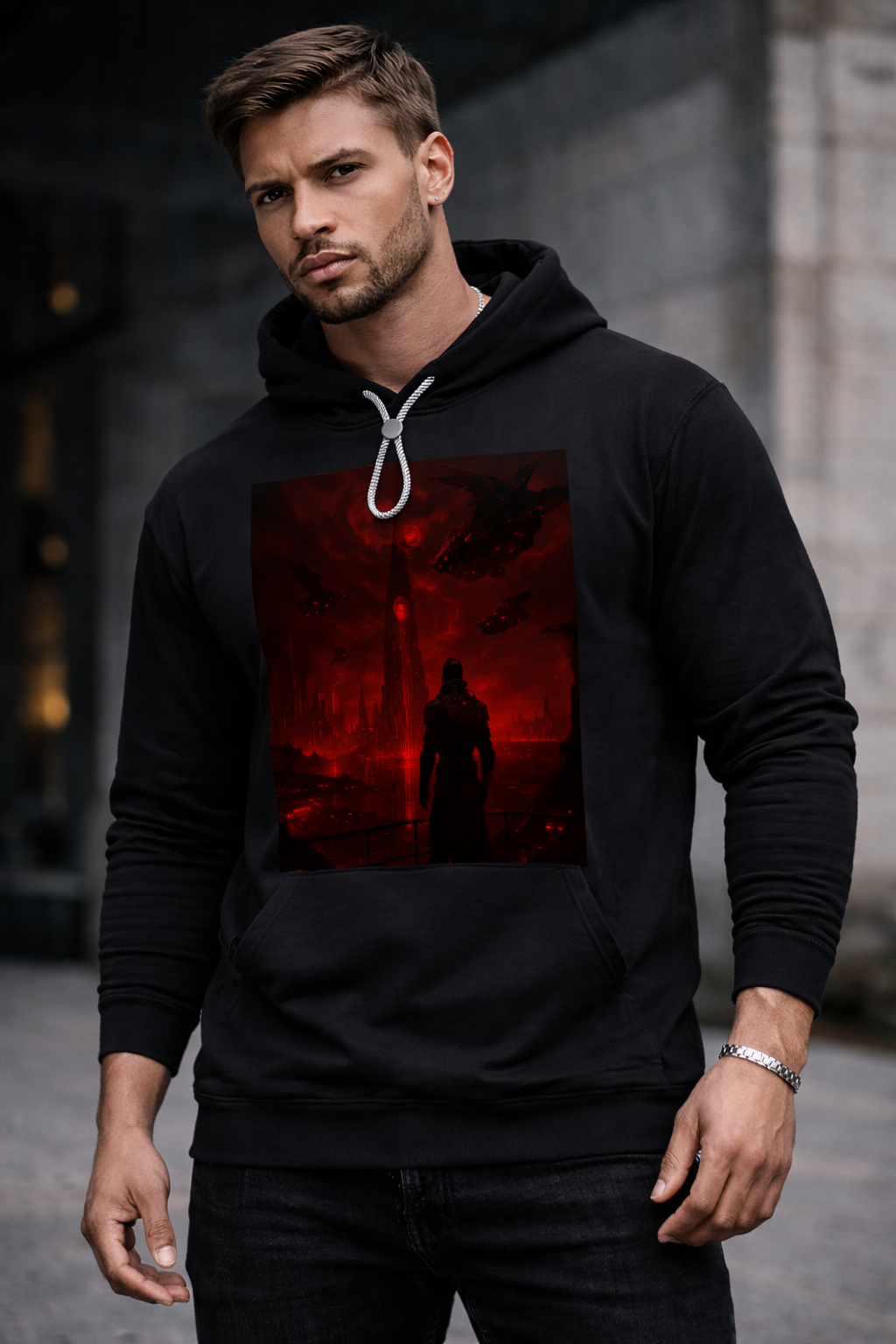 END OF DAYS GSU THE DARK AGE OF THE FUTURE ERA 3. Oversized Fleece Hoodie