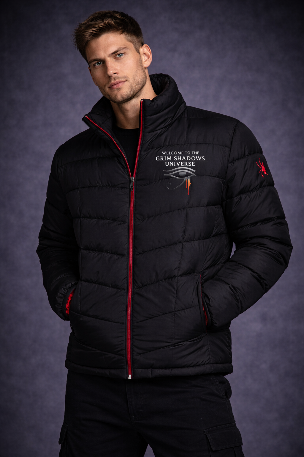 GRIM SHADOWS SPYDER PUFFY JACKET 1