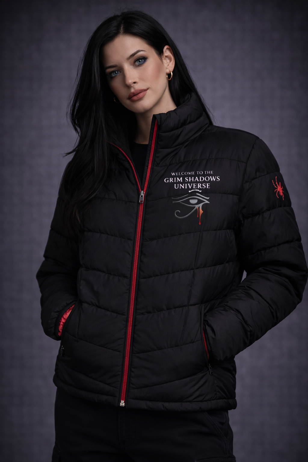 GRIM SHADOWS SPYDER PUFFY JACKET 1