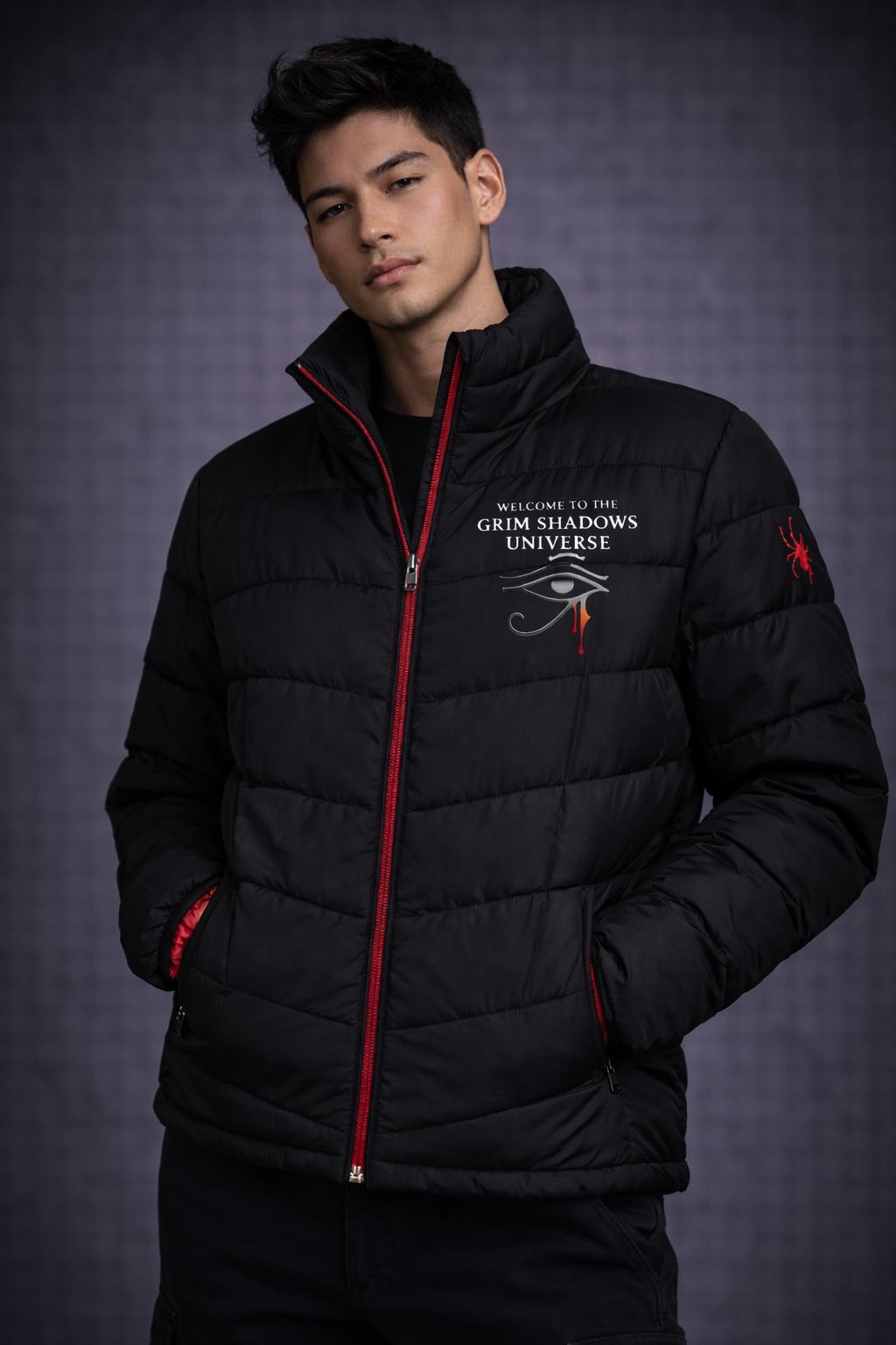 GRIM SHADOWS SPYDER PUFFY JACKET 1