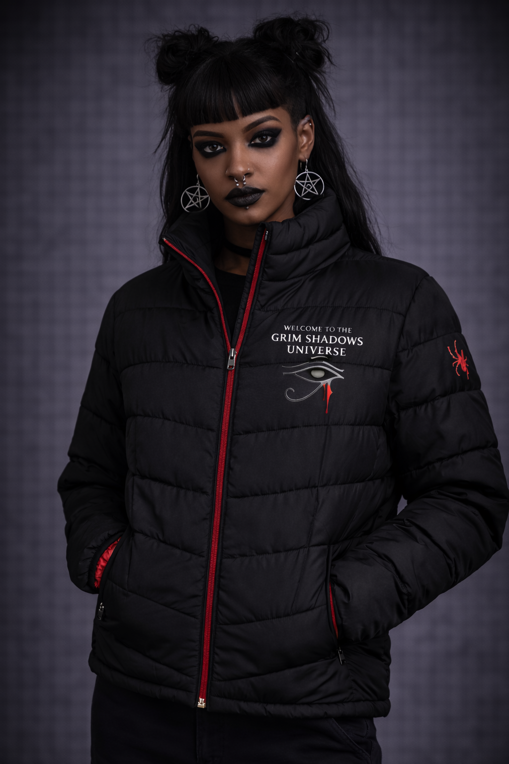 GRIM SHADOWS SPYDER PUFFY JACKET 1