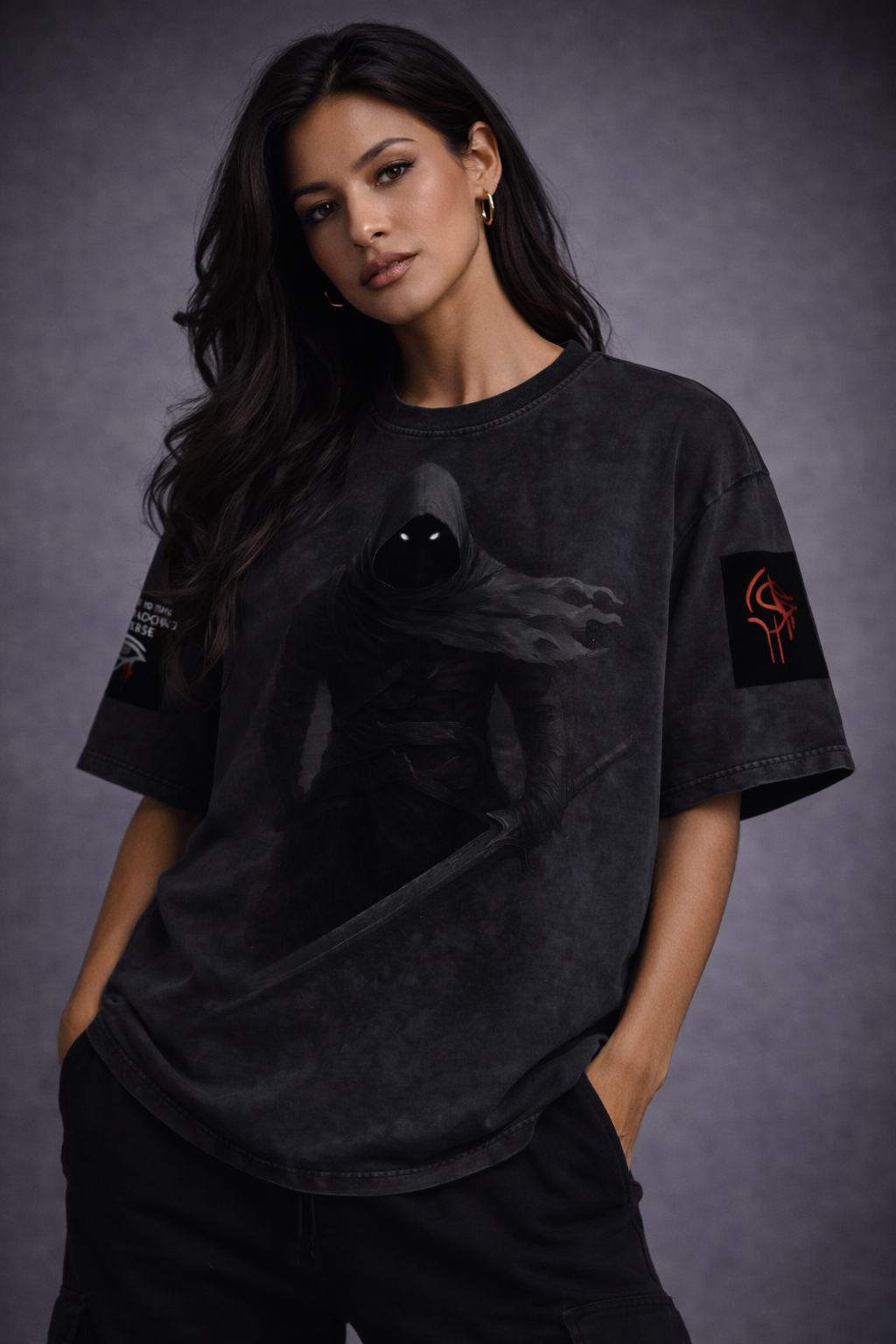 KANE -GSU ERA 1. Snow Washed Oversized Cotton T-Shirt