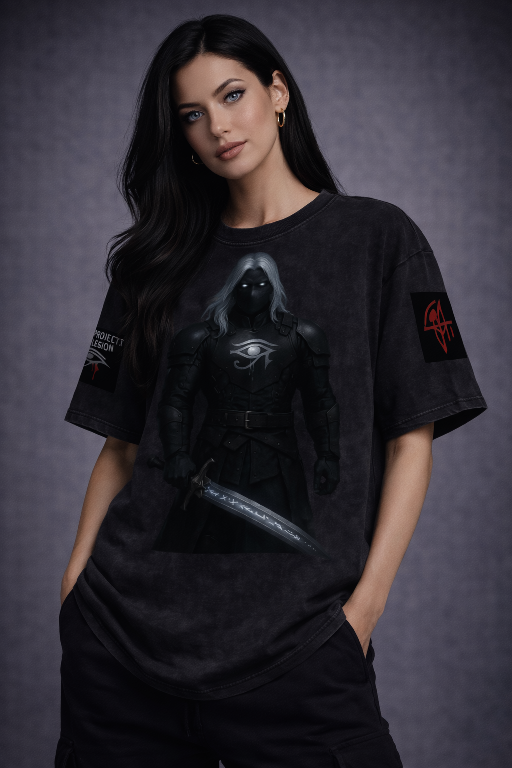 STARFALLER GSU ERA 1. Snow Washed Oversized Cotton T-Shirt