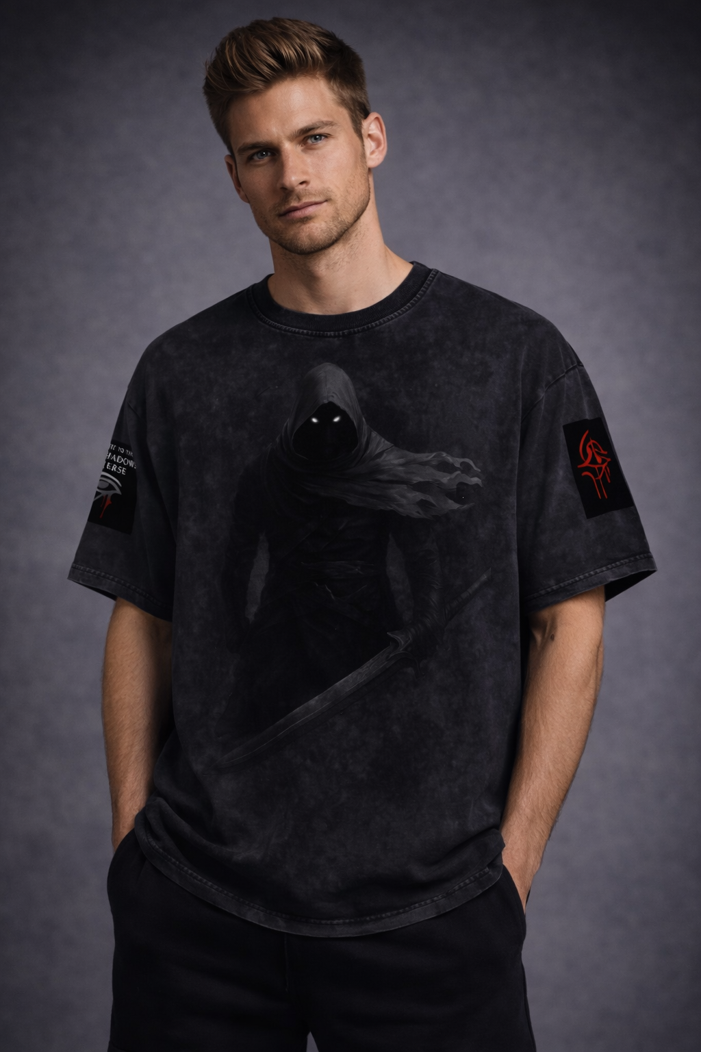 KANE -GSU ERA 1. Snow Washed Oversized Cotton T-Shirt