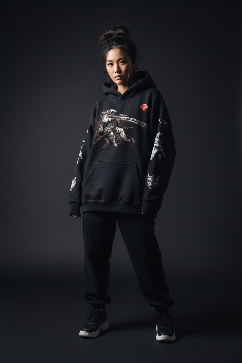 Asian Female - Oversize Fleeced Hoodie