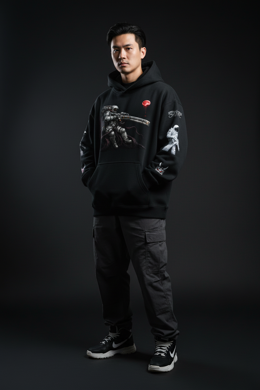 Asian Male - Oversize Fleeced Hoodie