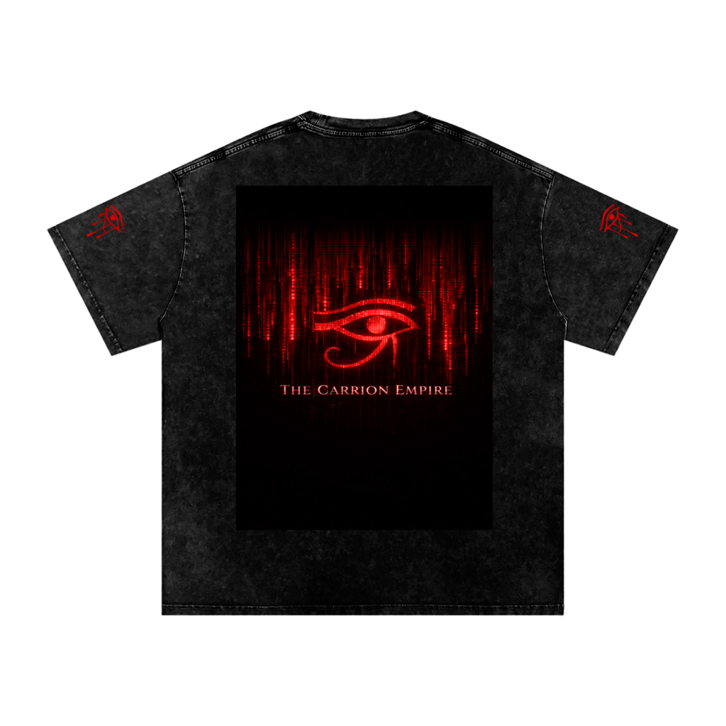 Snow Washed Oversized Cotton T-Shirt -DARK AGE RAIDER GSU DARK AGE OF THE FUTURE ERA 3.