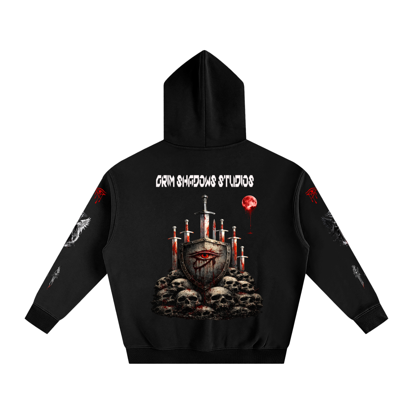 BLADES UNDER A BLOOD MOON GSU ERA1. Oversize Fleeced Hoodie