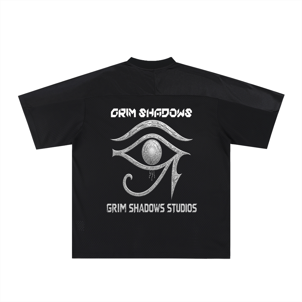 BLACK ARROW ERA 2 - THE GRIM EYE - Oversized Mesh V-Neck Soccer Jersey
