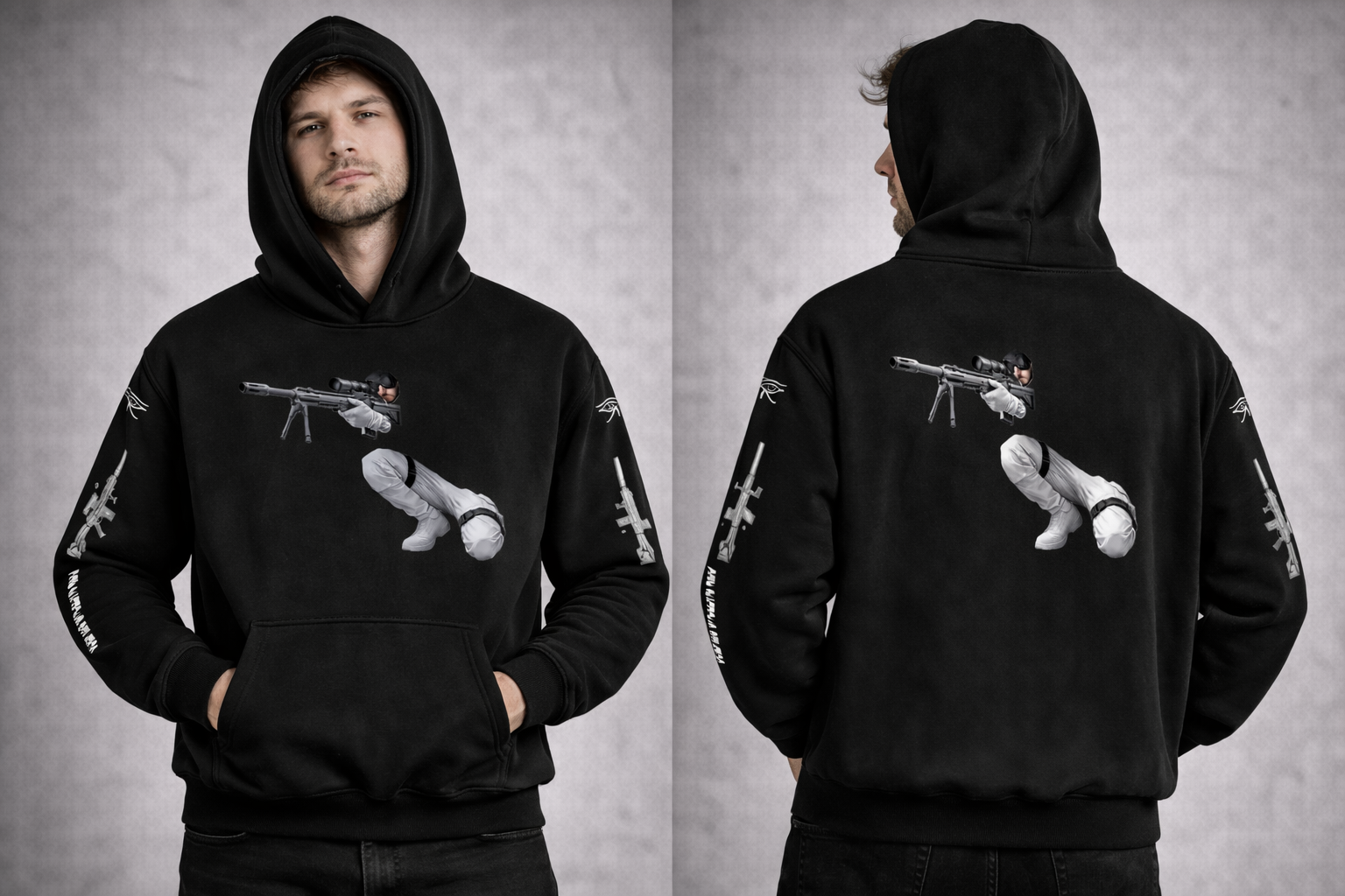COVERT SNIPER GSU ERA 2. Oversize Fleeced Hoodie