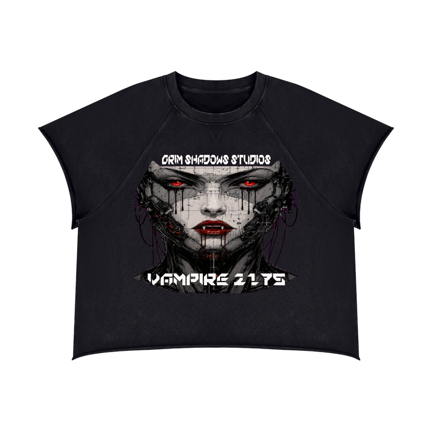 VAMPIRE 2175 - GSU ERA 2 - Unisex Vintage Wash Raw Edge Boxy T-Shirt