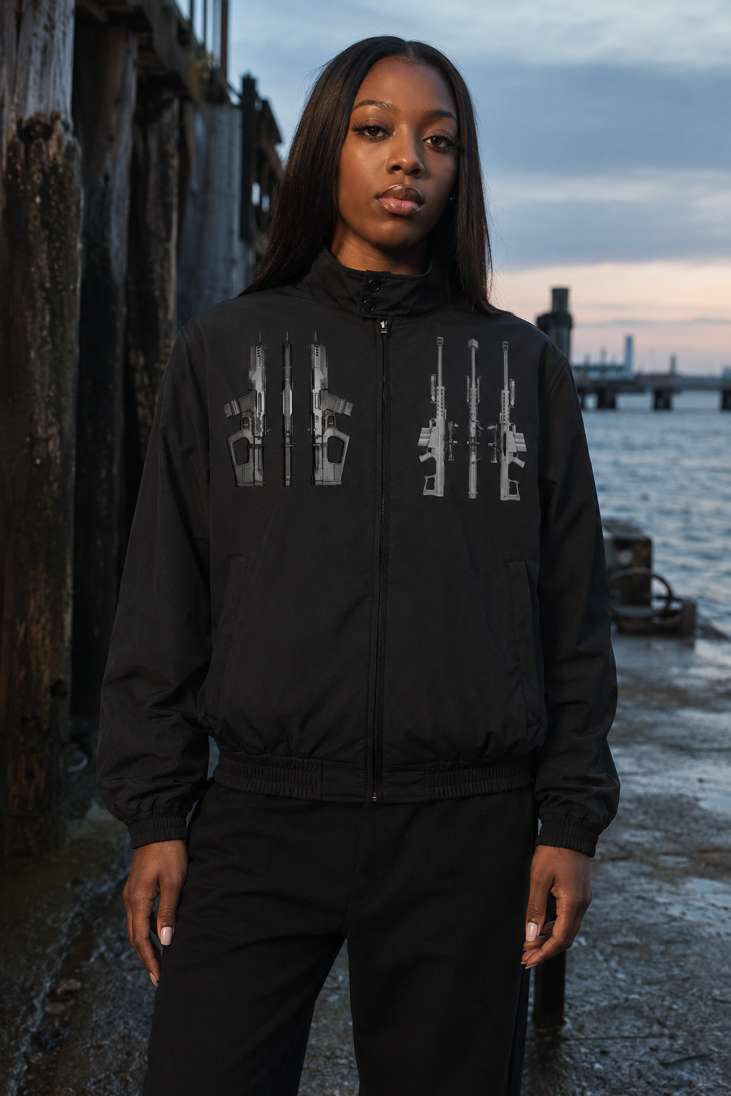 BLACK ARROW ERA 2- GUN NUT - Stand Collar Bomber Jacket