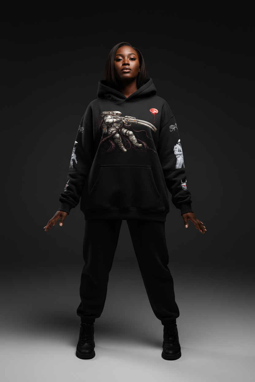 Black Female - Oversize Fleeced Hoodie