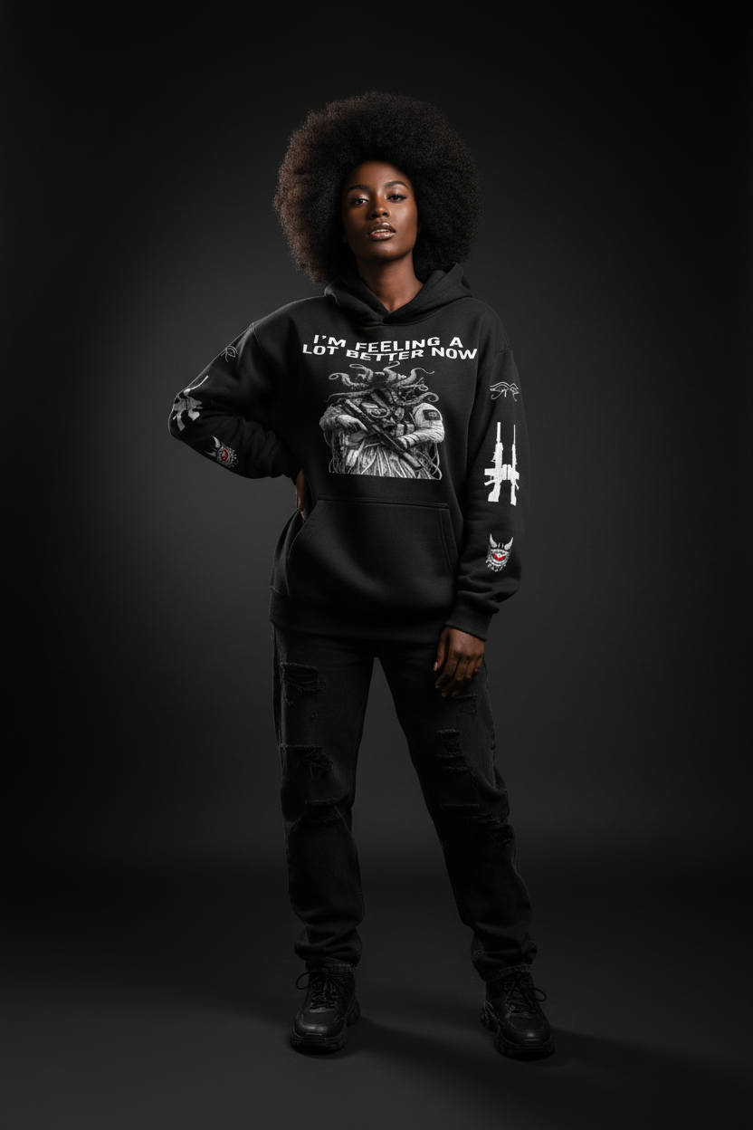 Black Female - Oversize Fleeced Hoodie