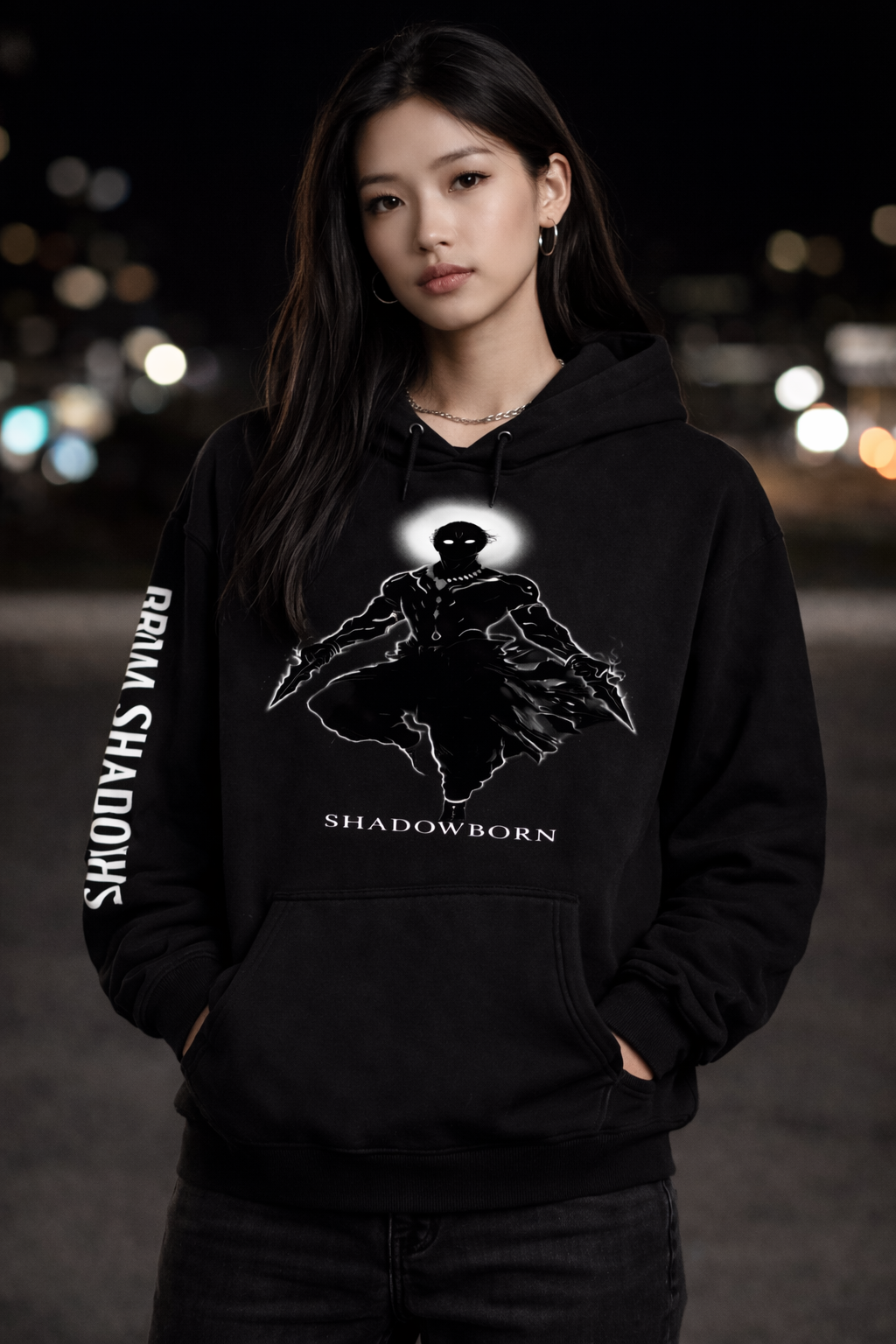 SHADOWBORN HUNTER GSU ERA 1. Oversize Fleeced Hoodie
