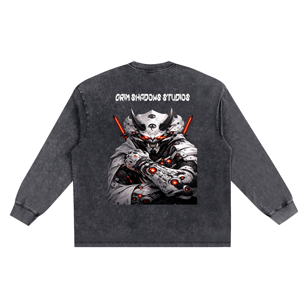 HOUSE DRAGON WHITE GSU ERA 2. Snow Washed Frayed Edge T-Shirt