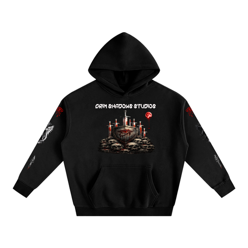 BLADES UNDER A BLOOD MOON GSU ERA1. Oversize Fleeced Hoodie