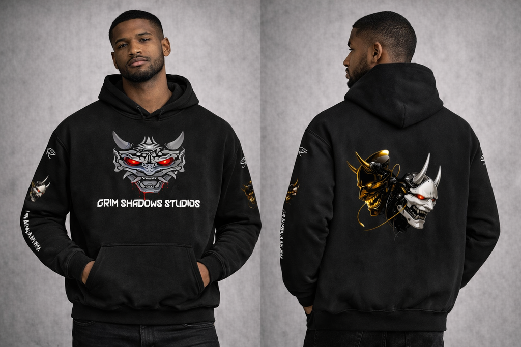 CYBER ONI GSU ERA 2. Oversize Fleeced Hoodie