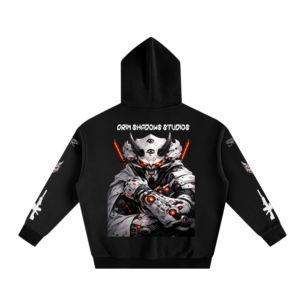 HOUSE DRAGON WHITE GSU ERA 3. Oversize Fleeced Hoodie