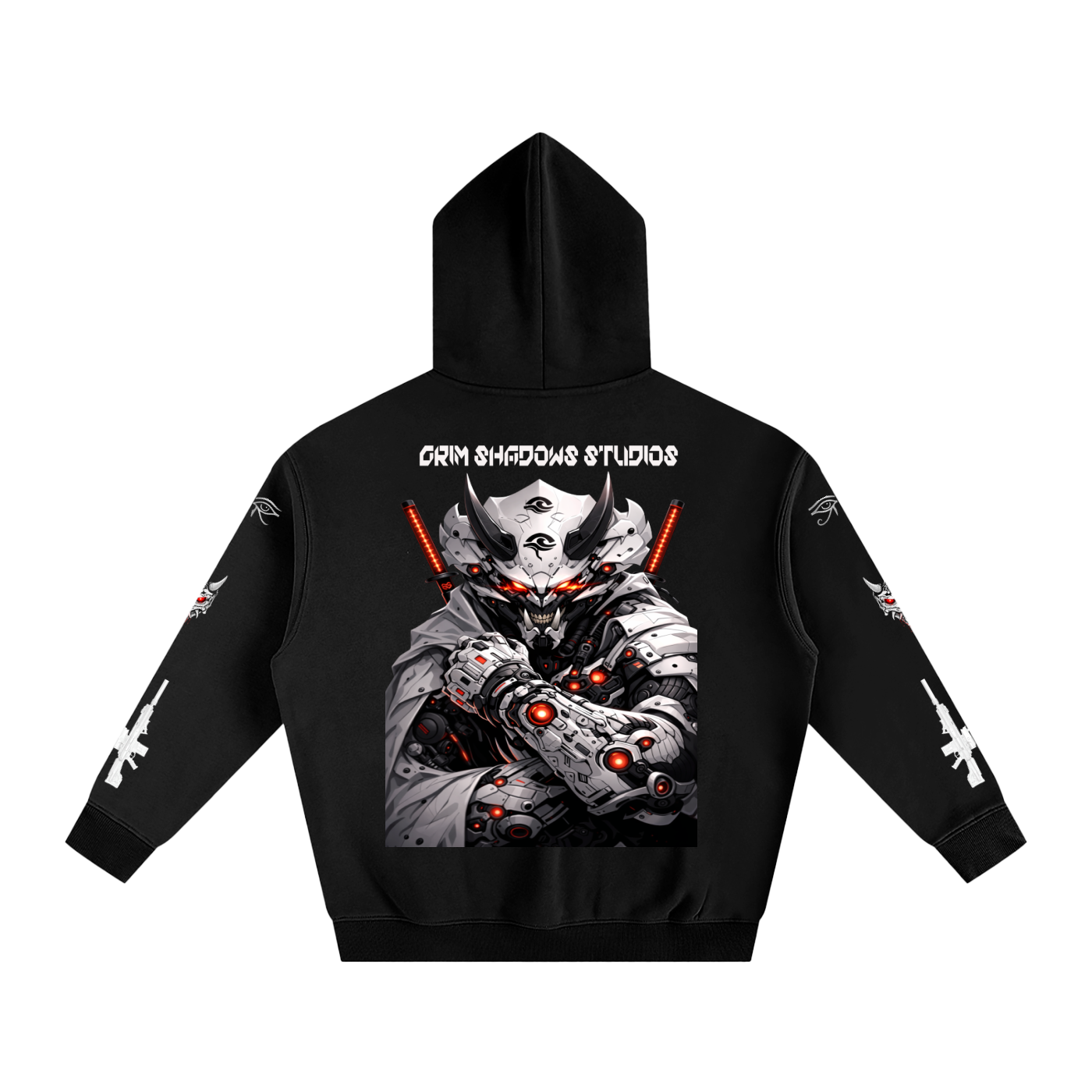 HOUSE DRAGON WHITE GSU ERA 3. Oversize Fleeced Hoodie