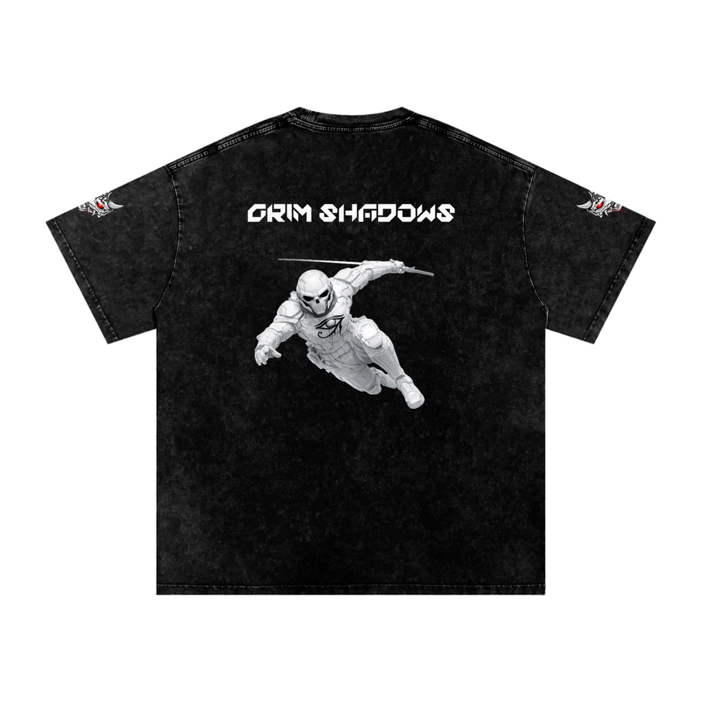 CODEX KNIGHT GSU ERA 3. Snow Washed Oversized Cotton T-Shirt