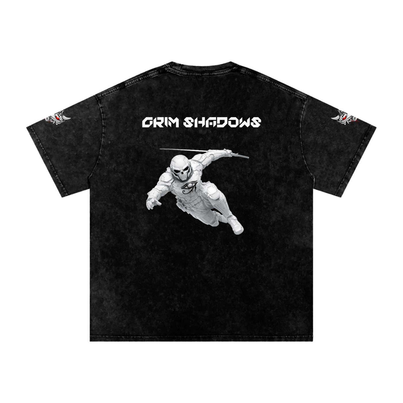 CODEX KNIGHT GSU ERA 3. Snow Washed Oversized Cotton T-Shirt